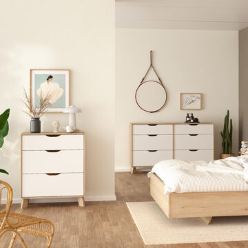 Elden White 3 Drawer Chest | Jackson Hickory Oak