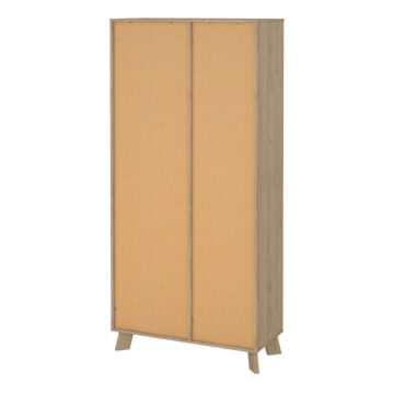 Elden China White 2 Door Cabinet | Jackson Hickory Finish