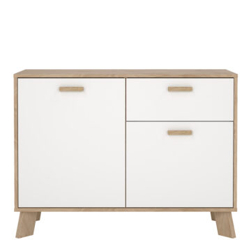 Elden Sideboard 2 Doors + 1 Drawer in Jackson Hickory and White
