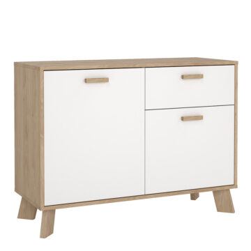 Elden Sideboard 2 Doors + 1 Drawer in Jackson Hickory and White