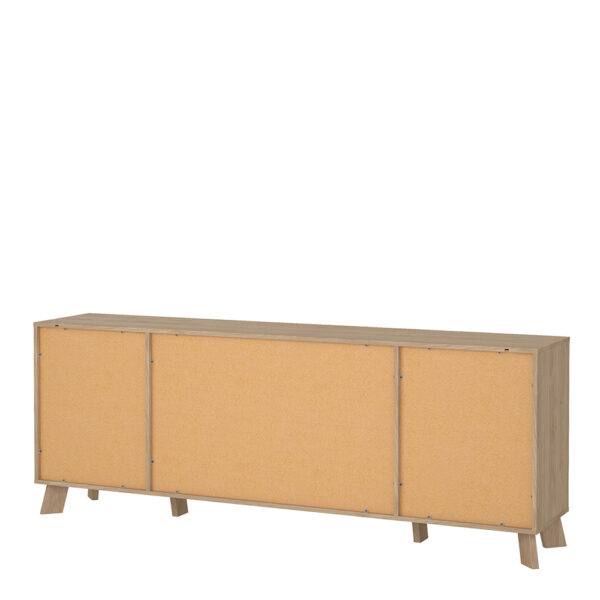 Elden Sideboard 4 Doors + 1 Drawer in Jackson Hickory and White | Assembly Required