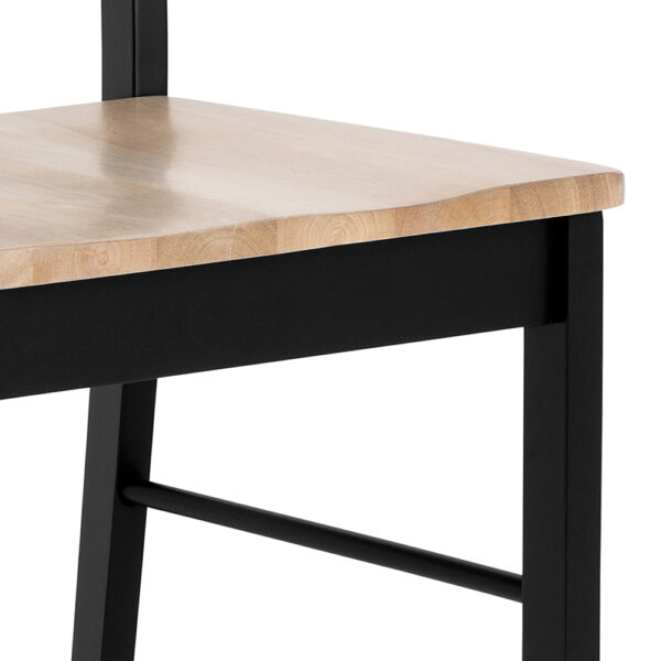 Elvira Dining Chair in Black and Oak | Assembly Required