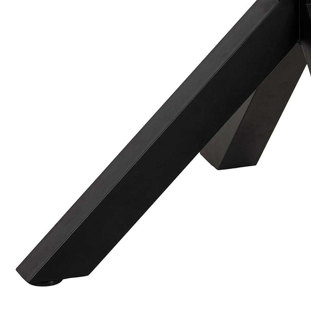 Heaven Dining Table in Oak with Black Legs Assembly Required Oak World