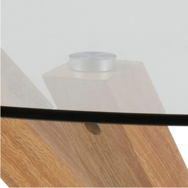 Heaven Round Dining Table with Glass Top 119x75.5cm | Assembly Required