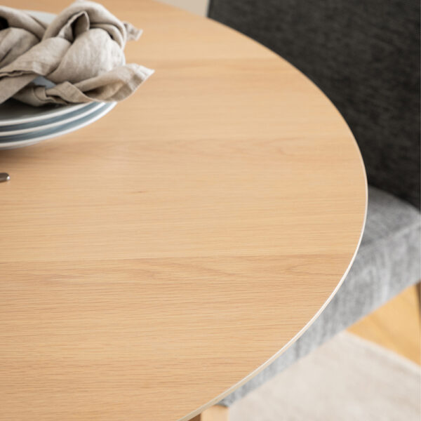 I_Duncan Round Dining Table in White Oak | Assembly Required