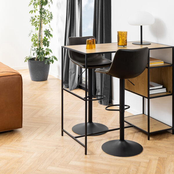 Oregon Bar Stool in Black Set of 2 | Assembly Required