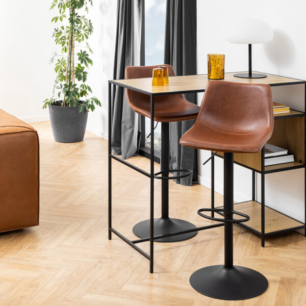 I_Oregon Bar Stool in Brown Set of 2 | Assembly Required