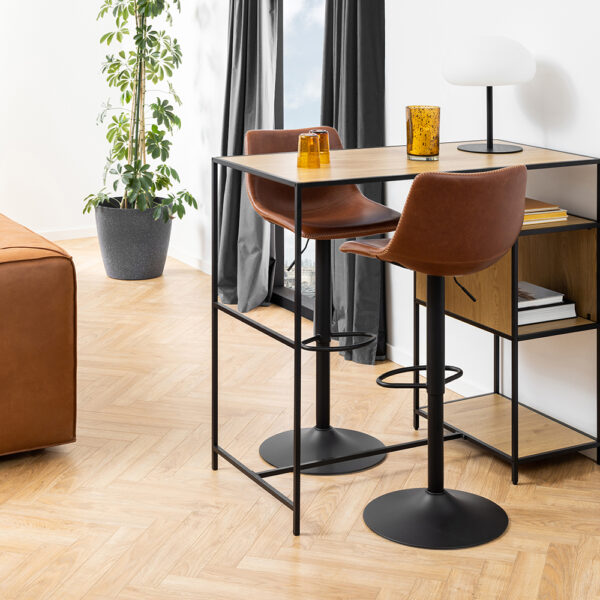 I_Oregon Bar Stool in Brown Set of 2 | Assembly Required