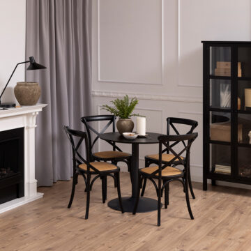 Ibiza Black Small Round Cafe Table