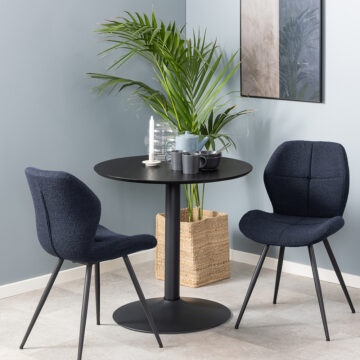 Ibiza Black Small Round Cafe Table