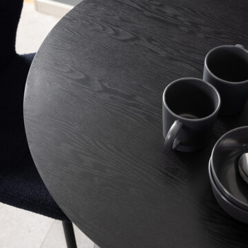 Ibiza Black Small Round Cafe Table