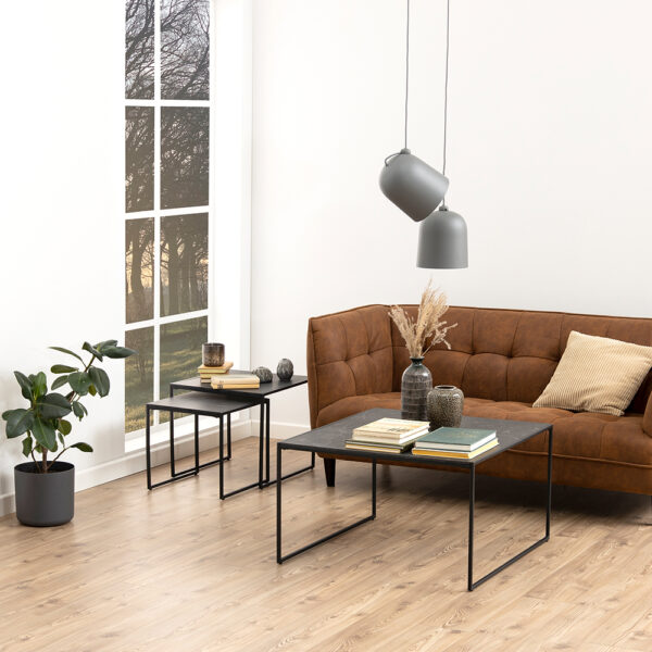 Infinity Nest of Tables in Black Matte Set of 2 | Assembly Required
