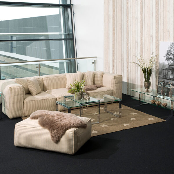 Silver Katrine Coffee Table Set with Glass Top | Assembly Required