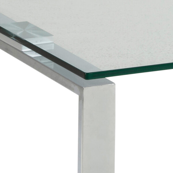 Silver Katrine Coffee Table Set with Glass Top | Assembly Required