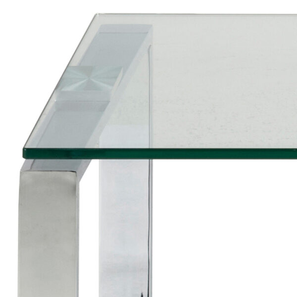 Silver Katrine Coffee Table Set with Glass Top | Assembly Required