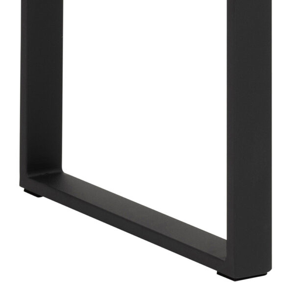 Black Katrine Console Table with Smoked Glass Top | Assembly Required