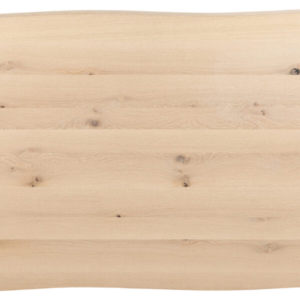 Malika Dining Table in White Oak and Black | Assembly Required