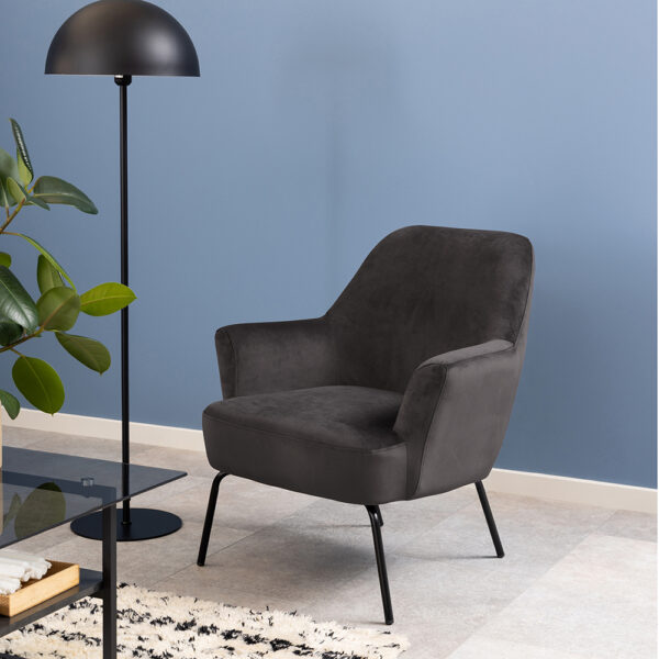 Melissa Lounge Chair in Dark Grey | Assembly Required