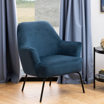 Melissa Lounge Chair in Navy Blue