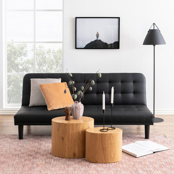Mice Oval Coffee Table in Oak Set of 2 | Assembly Required