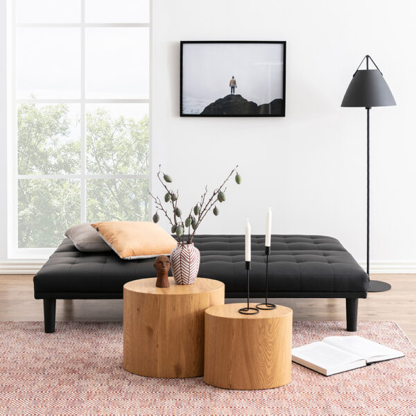 Mice Oval Coffee Table in Oak Set of 2 | Assembly Required