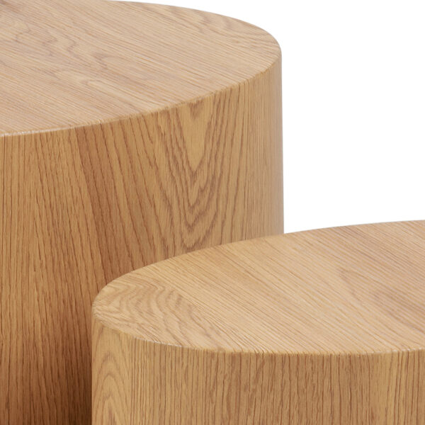 Mice Oval Coffee Table in Oak Set of 2 | Assembly Required