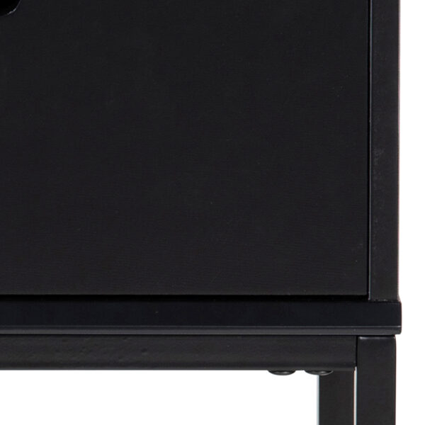 Mitra 1 Drawer Bedside Table in Black | Assembly Required