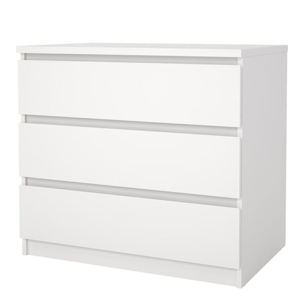 Moderno Chest of 3 Drawers in White | Assembly Required