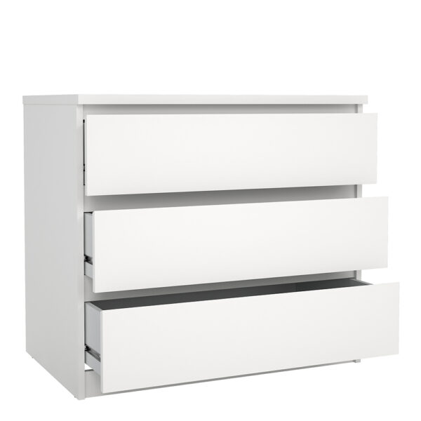 Moderno Chest of 3 Drawers in White | Assembly Required