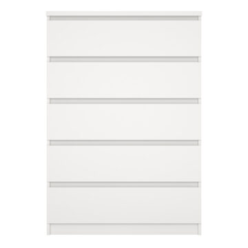 Moderno Chest of 5 Drawers in White