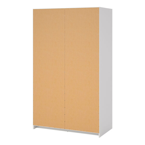 Moderno Wardrobe with 1 Sliding Door and 1 door + 3 drawers in White | Assembly Required