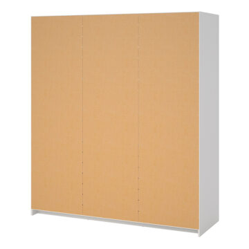Moderno Wardrobe with 2 sliding Doors + 1 door + 3 drawers in White