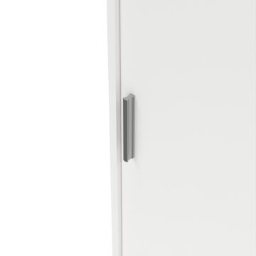 Moderno Wardrobe with 2 sliding Doors + 1 door + 3 drawers in White
