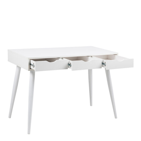 Neptun 3 Drawer Office Desk in White | Assembly Required