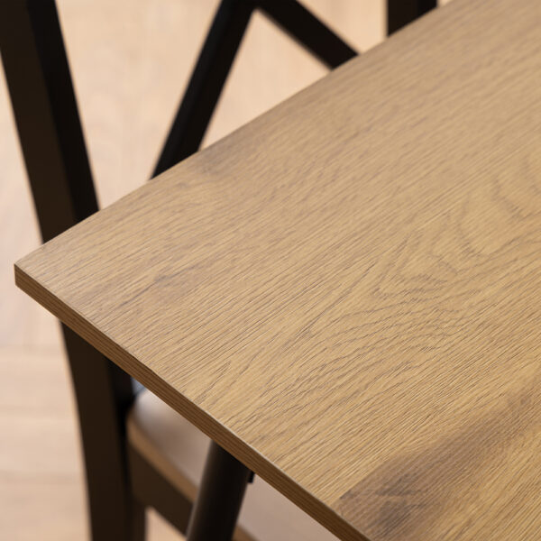 Peru Dining Table in Black and Oak | Assembly Required
