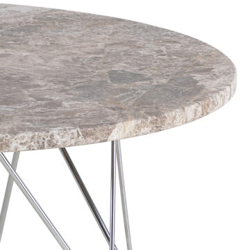 Prunus Grey-Brown Marble Round Coffee Table