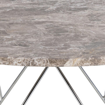 Prunus Grey-Brown Marble Round Coffee Table