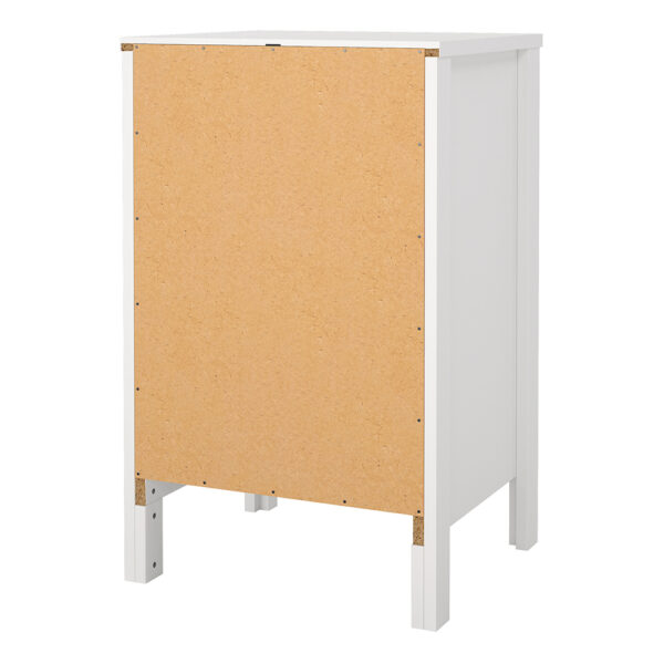 Ronda Bedside Table 3 Drawers in White | Assembly Required
