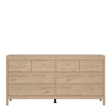 Ronda Double Dresser 4+4 drawers in Jackson Hickory Oak
