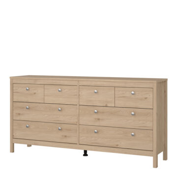 Ronda Double Dresser 4+4 drawers in Jackson Hickory Oak