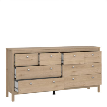 Ronda Double Dresser 4+4 drawers in Jackson Hickory Oak