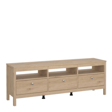 Ronda TV-Unit 3 Drawers in Jackson Hickory Oak
