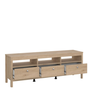 Ronda 3 Drawer TV Unit 151cm Jackson Hickory Oak Finish