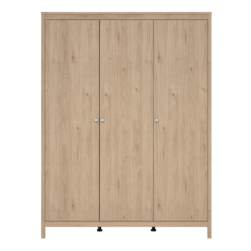 Ronda Wardrobe with 3 Doors in Jackson Hickory Oak