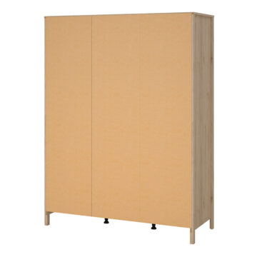 Ronda 3 Door Wardrobe | Hickory Oak Finish