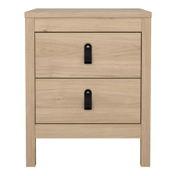 Seville Bedside Table 2 Drawers in Jackson Hickory Oak