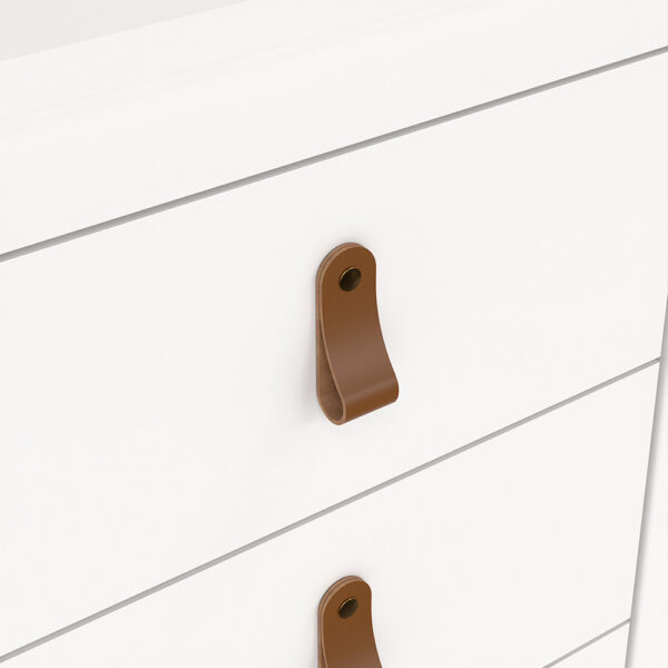 Seville Bedside Table 3 Drawers in White | Assembly Required