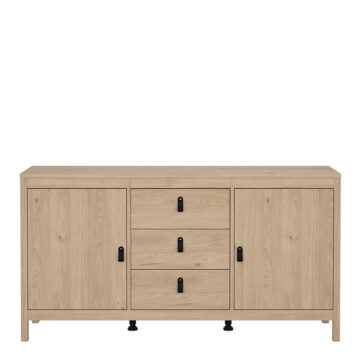 Seville Sideboard 2 Doors + 3 Drawers in Jackson Hickory Oak