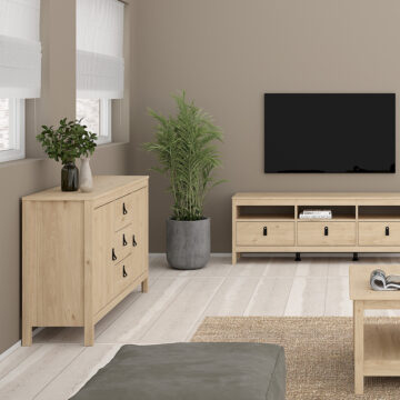 Seville Sideboard 2 Doors + 3 Drawers in Jackson Hickory Oak