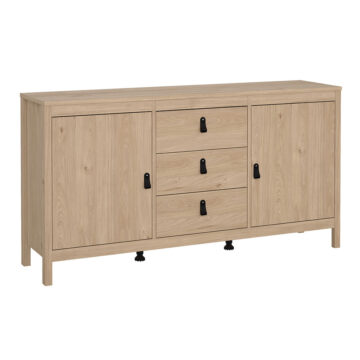 Seville Sideboard 2 Doors + 3 Drawers in Jackson Hickory Oak | Assembly Required